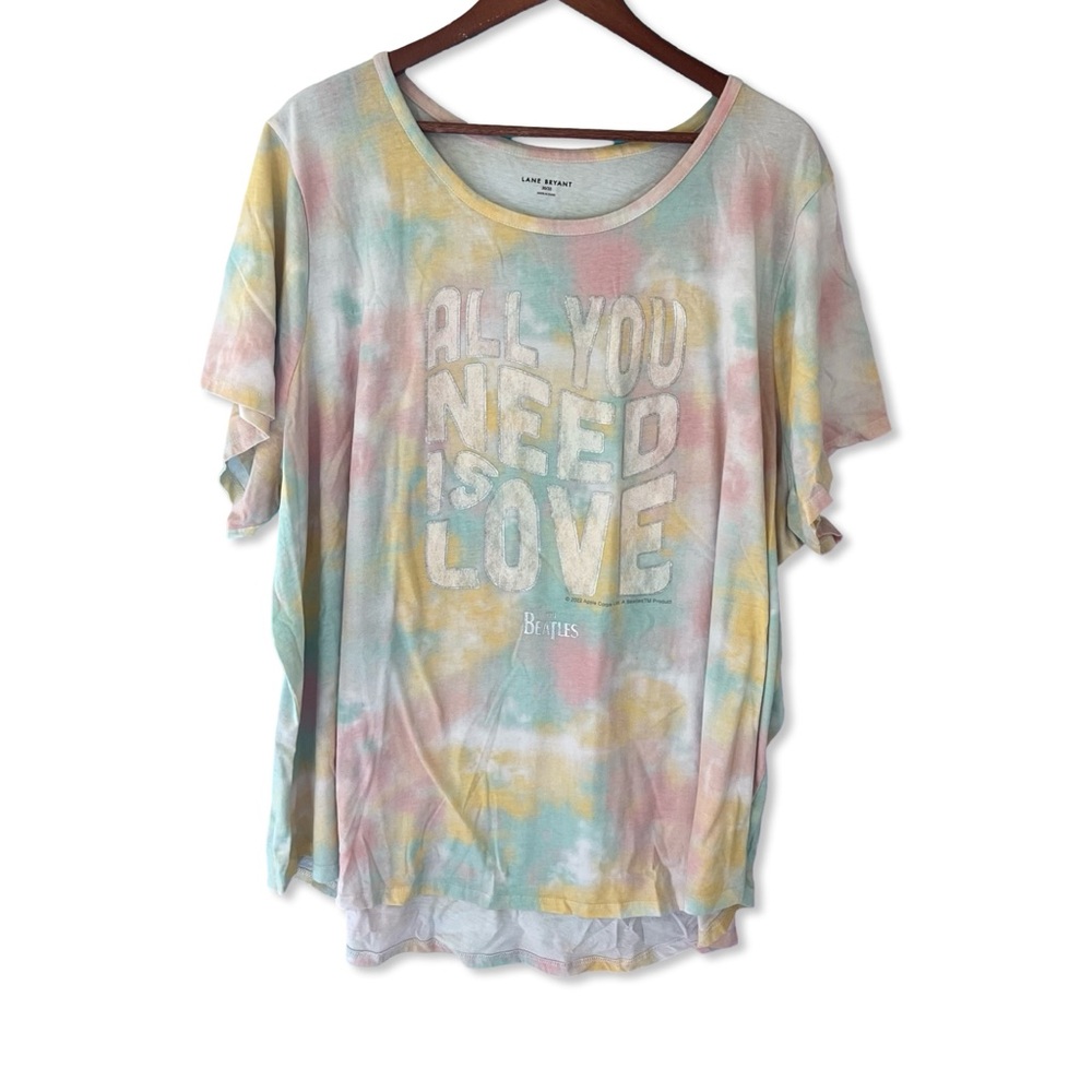 Lane Bryant, The Beatles All You Need Is Love Graphic Tee 5X (Size 30/32)
